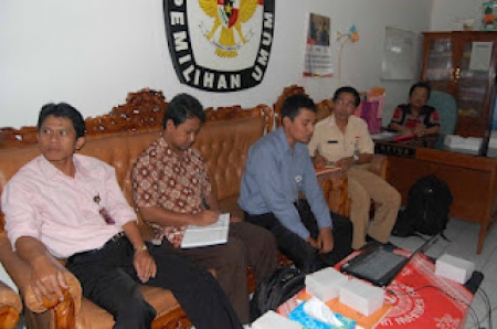 Kunjungan Ke KPU Bantul untuk study banding pelaksanaan sosialisasi pemilih pemula model sekolah pemilu. 